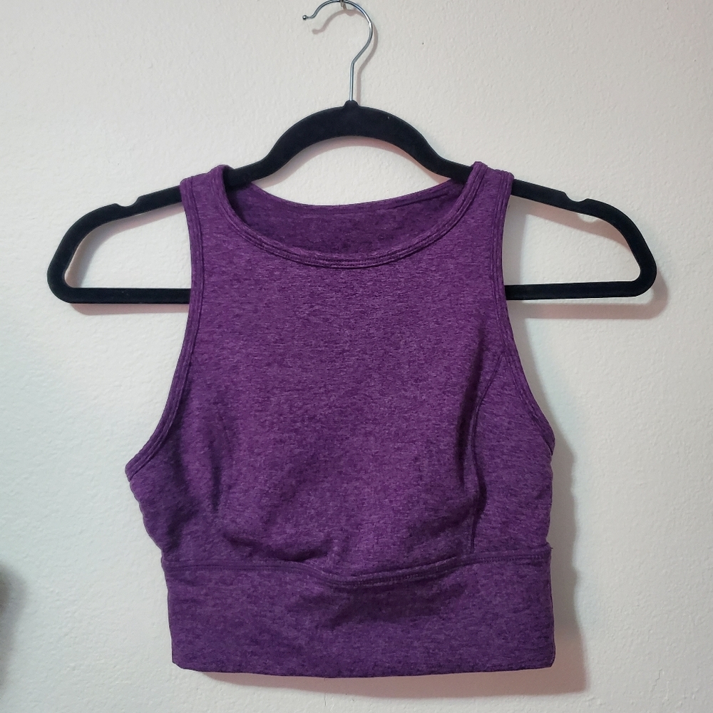 JoyLab Cozy Spacedye Amethyst Purple Longline Bra Size XS
